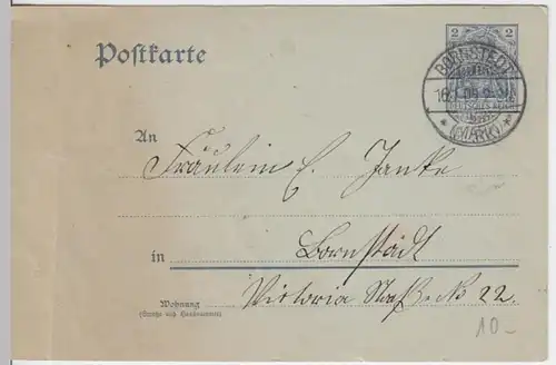 (10286) Ganzsache DR Bornstedt 1905