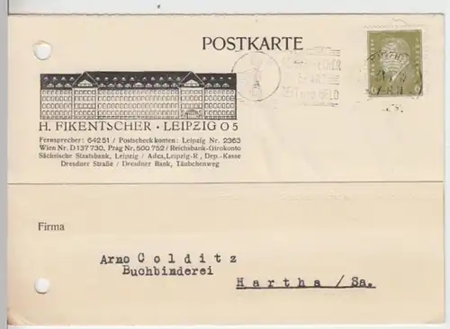 (11573) Postkarte DR 1932 v. H. Fikentscher Leipzig