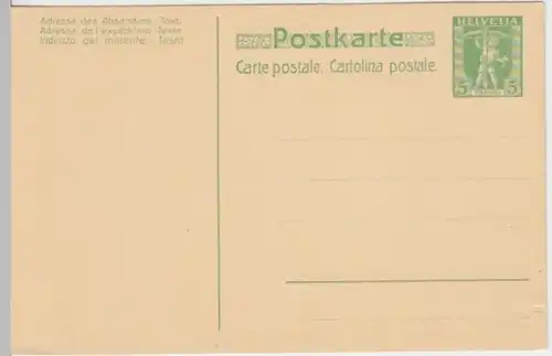 (11519) Ganzsache Schweiz um 1910