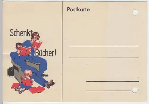 (11456) Postkarte mit Motiv >Schenkt Bücher