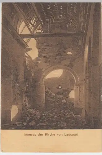 (11600) AK Laucourt, Zerstörte Kirche 1914-18