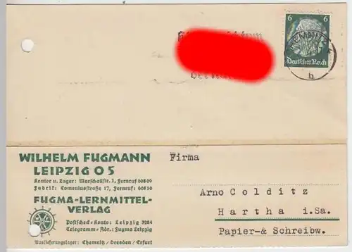 (11414) Postkarte DR v. Wilhelm Fugmann, Leipzig 1937