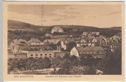 (10247) AK Bad Salzuflen, Kurpark m. Kurhaus u. Theater 1924