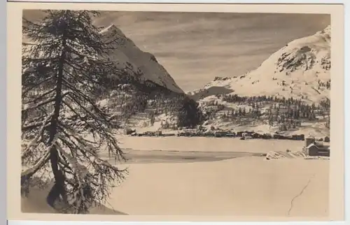 (10239) AK Silvaplana im Winter 1920/30er