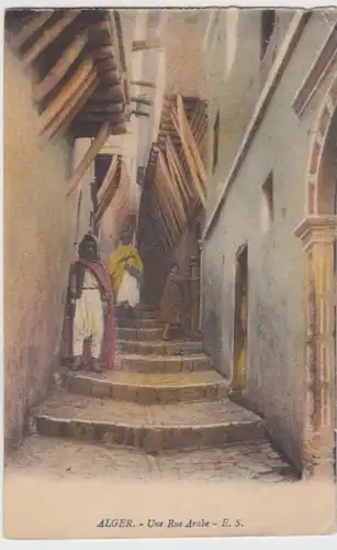(10228) AK Alger, Algier, Une rue Arabe 1913