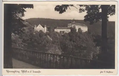 (10204) AK Schwarzburg, Schloss von der Terrasse 1930er