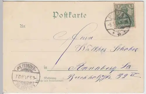 (10172) Motiv-Postkarte >In Gottes Hut< 1901