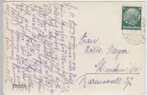 (10160) AK Bergisches Land, der Rüdenstein bei Leichlingen 1934