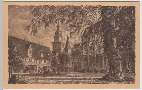 (10049) Künstler AK Erbach i. Odenwald, Schlosshof 1910/20er