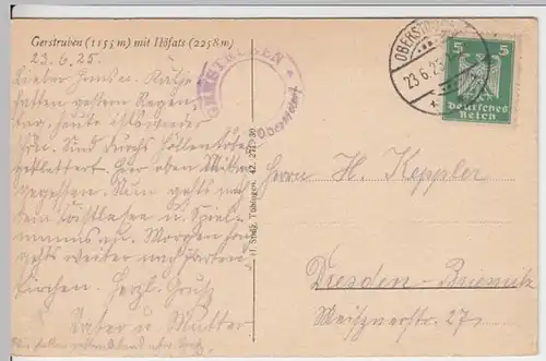 (10047) AK Gerstruben 1925