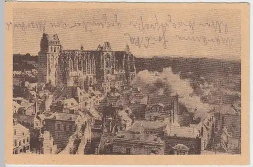 (11423) AK Saint-Quentin, Aisne, Stadt mit Kriegsschäden 1934