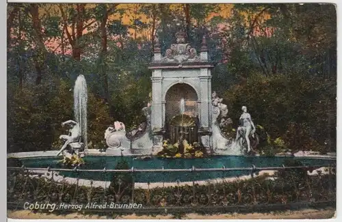 (10019) AK Coburg, Herzog Alfred-Brunnen 1910/20er