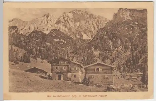 (10195) AK Steinbergalm, Kaindlhütte, Scheffauer Kaiser 1925