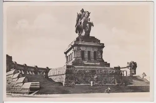 (9992) Foto AK Koblenz, Kaiser Wilhelm-Denkmal 1939