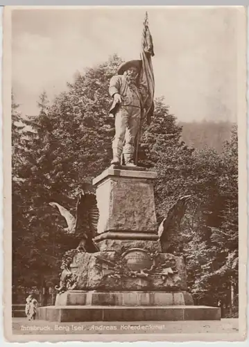 (9973) Foto AK Wilten, Bergisel, Andreas Hofer Denkmal 1940
