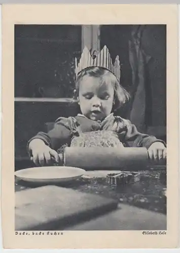 (9970) AK Mädchen, kleine Plätzchenbäckerin 1941