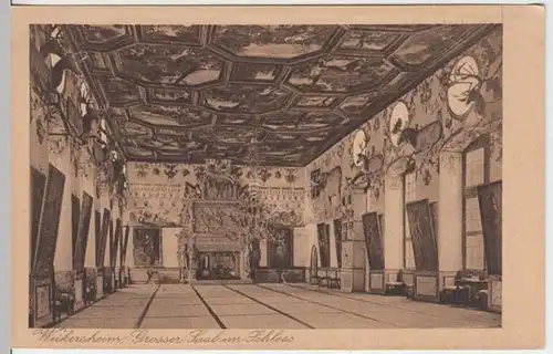 (9913) AK Weikersheim, Schloss, großer Saal, vor 1945
