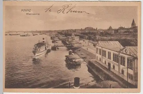 (9888) AK Mainz, Rhein u. See-Schifffahrtsgesellschaft 1919