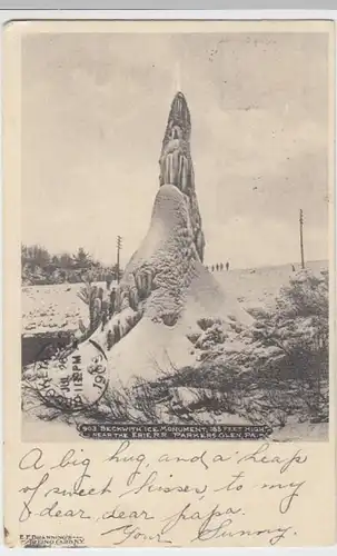 (9875) AK Parkers Glen, Pensyl., Beckwith Ice Monument 1905
