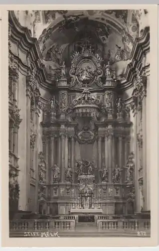 (9855) Foto AK Melk, Stiftskirche, Altar, vor 1945