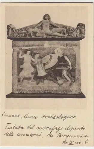 (9853) AK Firenze, Florenz, Arch. Museum, Sarkophagkopf