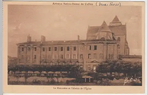 (9850) AK Celles-sur-Belle, Abtei Notre-Dame, vor 1945