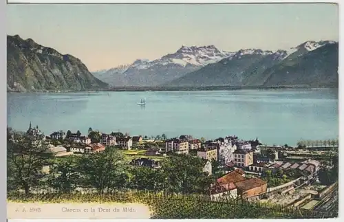 (9844) AK Clarens, Genfer See, Dents du Midi 1908