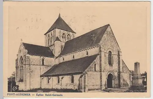 (9819) AK Pont-Audemer, Kirche St. Germain 1935