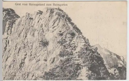 (9814) AK Heimgarten, Grat vom Herzogstand, vor 1945