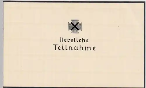 (9741) Kondolenz, Trauerkarte 1939