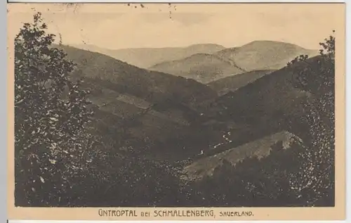 (9724) AK Schmallenberg, Uentroptal, um 1925