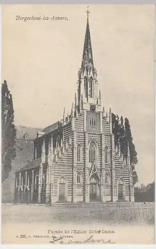 (9694) AK Borgerhout-lez-Anvers, Kirche Notre Dame, vor 1945