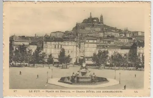 (9693) AK Le Puy-en-Velay, Breuil Platz, vor 1945