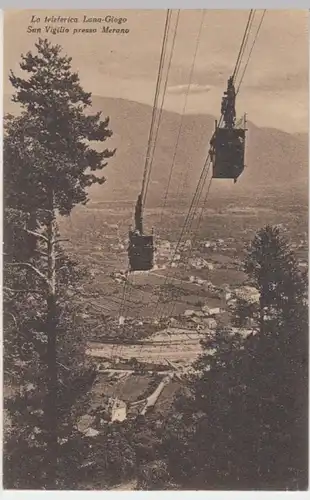 (9682) AK Lana, Südtirol, Aufzug Lana-Giogo, um 1924