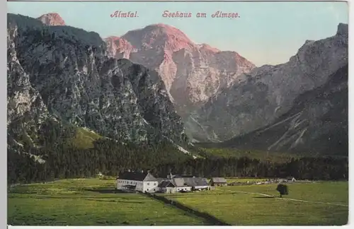 (9681) AK Almtal, Salzkammergut, Seehaus am Almsee, um 1908