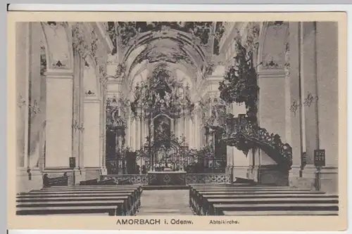 (9645) AK Amorbach, Odenwald, Abteikirche, Hochaltar, vor 1945