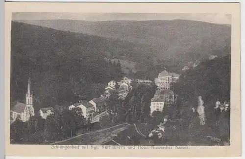 (9638) AK Schlangenbad, Kurhäuser, Hotel Russischer Kaiser, vor 1945