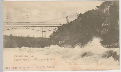 (9603) AK Gruß von den Niagarafällen 1901