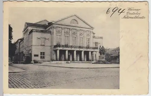 (9576) AK Weimar, Th., Nationaltheater, ab 1919