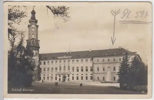(9572) Foto AK Weimar, Th., Schloss, vor 1945
