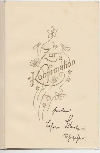 (9491) AK Konfirmation, Prägekarte, mehrseitig, Flieder, vor 1945