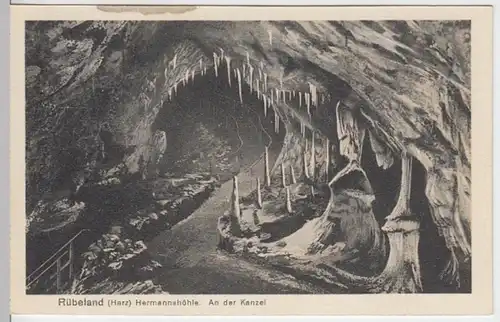 (9438) AK Rübeland, Hermannshöhle, An der Kanzel, vor 1945