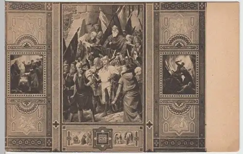 (9410) AK Goslar, Kaiserhaus, Wandmalerei, vor 1945