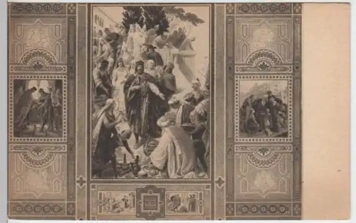 (9409) AK Goslar, Kaiserhaus, Wandmalerei, vor 1945