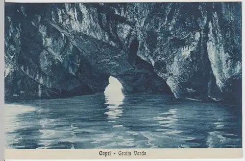 (9363) AK Capri, Grüne Grotte, Grotta Verde, vor 1945