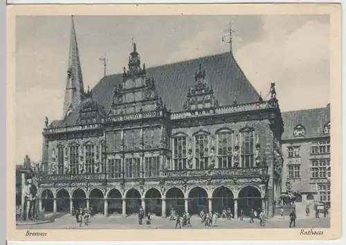 (9238) AK Bremen, Weser, Rathaus, vor 1945