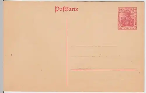 (9221) Ganzsache DR 1910er, Rückseite: Briefmarke Belichtung