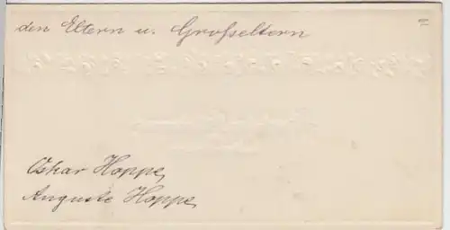 (9182) AK Geburt, Prägekärtchen, Rosen, vor 1945