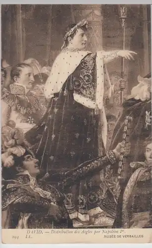 (9174) Künstler AK David, Verteilung der Adler durch Napoleon, vor 1945