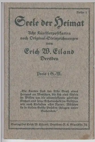 (9171+) Künstler AK Erich W. Eiland, Seele der Heimat, 8er Set, vor 1945